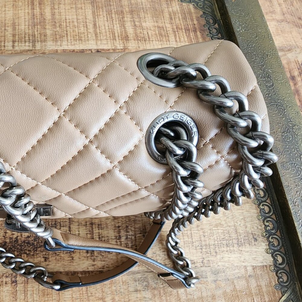 KURT GEIGER Brixton Diamond Quilted Leather Bag - Picture 4 of 16